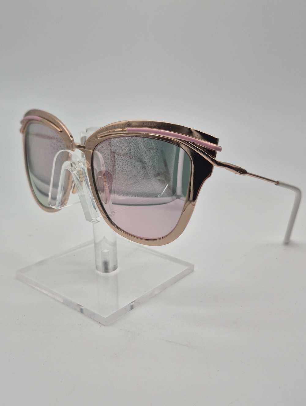 Topfoxx Rose Gold Frame Sunglasses with Pink Gradient Lenses